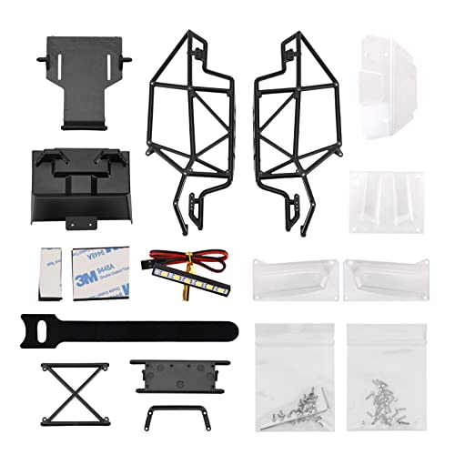 INJORA 34g Rock Buggy Body Shell Nylon Chassis Kit for SCX24 C10 JLU Bronco Base Camp 4Runner Axial 1/24 RC Crawler Car Upgrade Parts (Clear)