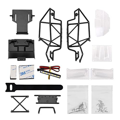 INJORA 34g Rock Buggy Body Shell Nylon Chassis Kit for SCX24 C10 JLU Bronco Base Camp 4Runner Axial 1/24 RC Crawler Car Upgrade Parts (Clear)