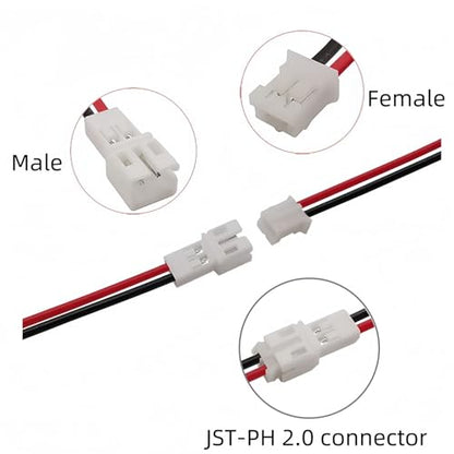 10pcs Tiny Whoop JST-PH 2.0 Male and Female Connector Cable 80mm Wire Cables for Battery JJRC H36 H67 Blade Inductrix E010 E013