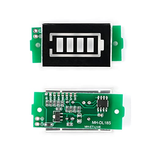 1S 2S 3S 4S 5S 6S 7S 8S 1-8S Lithium Battery Capacity Indicator Module 4 Sections Blue LED Display Tester Li-po Li-ion (5 Pack) - color: Blue