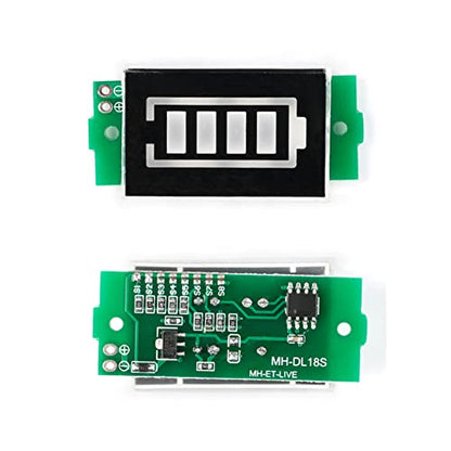 1S 2S 3S 4S 5S 6S 7S 8S 1-8S Lithium Battery Capacity Indicator Module 4 Sections Blue LED Display Tester Li-po Li-ion (5 Pack) - color: Blue