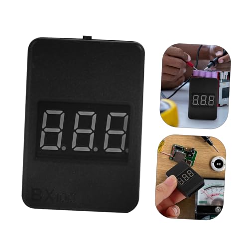 GLEAVI Battery Capacity Checker Low Voltage Alarm Rc Lipo Battery Monitoring Tool Led Display Compact Design for Easy Carrying and Usage