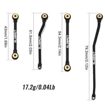 GLOBACT Aluminium Chassis Link Set for 1/18 Furitek FX118 Hobby Plus CR18P | High Clearance