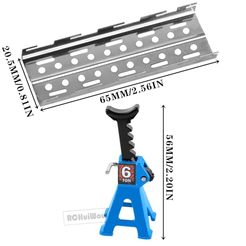 RC Crawler Accessories Roof Simulation for 1/18 1/24 RC Crawler Trx4m SCX24,Antenna/Jack Stands/Shackles/Shovel/Box/Metal Perforated Plates/Tow Rope,Blue - color: Blue(1set)