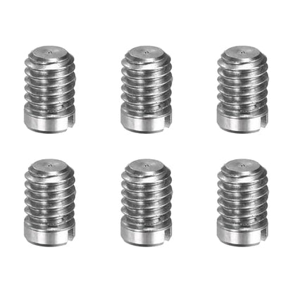 MECCANIXITY 6 Pcs M4 x 6mm Slotted Cylindrical Pins, 304 Stainless Steel Dowel External Thread Locating Parallel Pins Shelf Support Peg Pin for Furniture Installation, DIY Project - size: M4 x 6mm