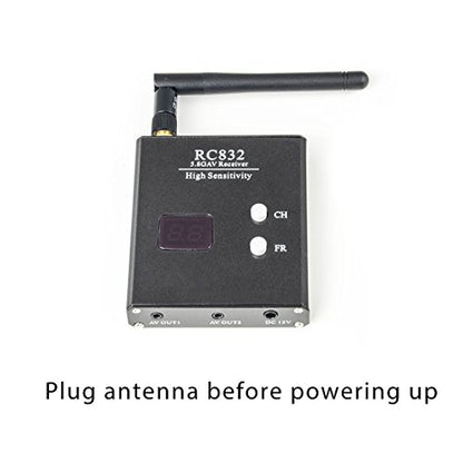 WR832 5.8GHz 40CH Wireless FPV Audio Video Receiver for Racing Drone and Multicopter