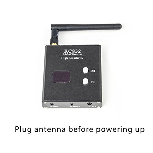 WR832 5.8GHz 40CH Wireless FPV Audio Video Receiver for Racing Drone and Multicopter