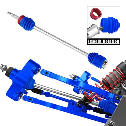 RC Alloy Suspension Arms&Steering Block Knuckle Arm&Shock Tower&Drive Shaft Axles&Push Rod Links&Steering Bellcranks Upgrades Part for 1/10 T-Maxx/E-Maxx,Driveshafts Hops Up,Navy Blue - color: Navy Blue- (Upgrades)