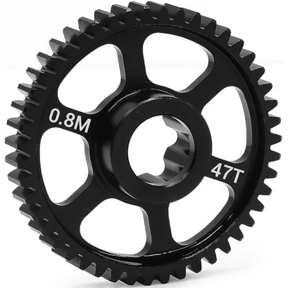 Upgrade Steel Spur Gear 0.8M 47T for Traxxas 1/16 Mini Maxx/Mini XRT, Medium Carbon Steel Differential Gear, Durable Metal Transmission Part, Replacement for 10756 - size: 47T