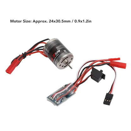 Generic RC Brushed Motor ESC Combo Efficient Stainless Steel Low Noise 31T Brushed Motor and 30A ESC for 1/16 1/18 RC Cars