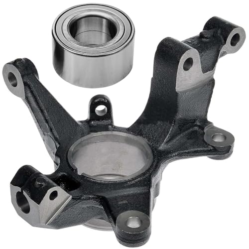 Detroit Axle - 2pc Front Left Knuckle Kit for 2007-2012 Mazda CX-7 | 2007-2015 CX-9, 2008 2009 2010 2011 Driver Side Steering Knuckle Wheel Bearing Replacement - size: 2UW471910/Kit