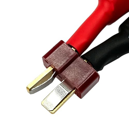 2Packs T Parallel Y Splitter Battery Connector 12AWG Cable Dual Extension Y Splitter Male to 2 Female for RC Quadcopte Multirotors RC LiPo Battery - style: T Plug Parallel (1 Male to 2 Female）