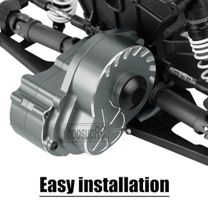 Metal Magnum 272R Assembled Transmission Upgrades Part for 1/10 Slash/Rustler/Stampede/Bandit 2WD VXL. Gearbox Transmission Bundle with Tooth Spur Gear Hops Up. #9495(Titanium) - color: Titanium(for 1/10)