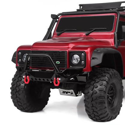 INJORA RC Front Bumper Metal Front Bumper with Led Lights for 1/10 RC Crawler Axial SCX10 90046 SCX10 III AXI03007 TRX-4