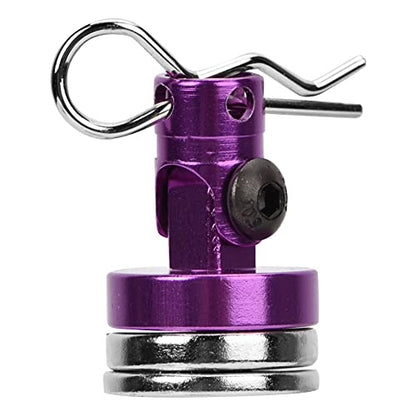 Magnetic Body Mount Kit, Invisible Magnetic Shell Post Mounting Set for SCX10 4W D HSP 1 10 RC Car, Aluminum Alloy Body Post with Slotting Design (Purple) - color: Purple