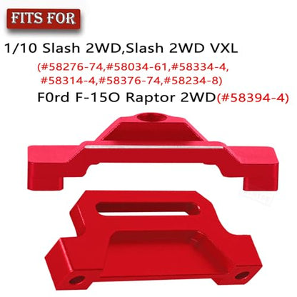 RC Upgrades Part Aluminium Alloy Battery Mount Plate Tray Battery Holder Mount for 1/10 Slash 2WD/Slash 2WD VXL/F0rd F-15O Raptor 2WD,Tall Battery Holder Mount Hold Down,Red(#5827) - color: Red - (Upgrades Part)