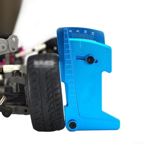 RC Car Camber Gauge Tool Adjustable Wheel Height Measurement Ruler Remote Control Car Alignment Tool 1/10 Scale Metal Track Setup Tool(Is black) - size: Is black