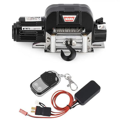 AMK RC Winch, 1/10 Metal Winch Kit with Controller, RC Crawler Accessory for TRX4 TRX6 Axial SCX10 D90 CC01 TF2 Wrangler 90046 90047 D110 (Black) - color: Black