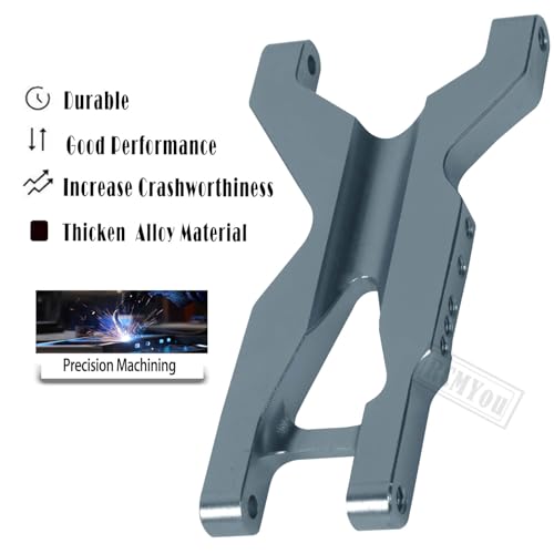 RC Aluminum Suspension A-Arms Upgrades Part for 1/10 Slash 2WD,Alloy Front Rear A Arms Swing Arms Hop Ups w/Tie Bar,Replace 2555,3631,2532,Titanium
