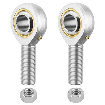 POS10 Rod End Bearing, 2pcs 10mm Bore Pre-Lubricated M10x1.5mm Metric Male Thread Right Hand Heim Joint with Jam Nuts - size: 10mm, style: POS