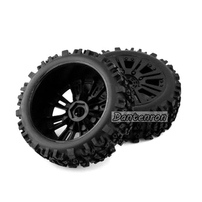 1:8 Scale RC Buggy Tires OD 4.72" and Wheels 17mm Hex with Foam Inserts for 1/8 Off Road Buggy Truck Car Traxxas Arrma Typhon 6S 3S Talion 6S Losi 8ight HPI Vorza Flux Kyosho Hobao 4PCS