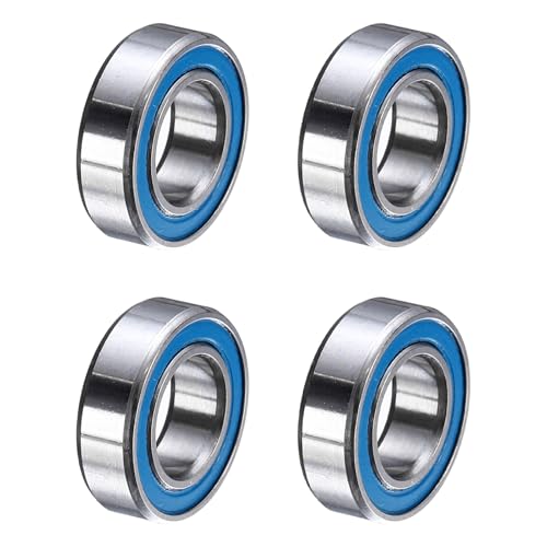 uxcell 4 Pcs MR137-2RS Deep Groove Micro Bearing, 7x13x4mm Double Rubber Sealed Chrome Steel Small Bearings (ABEC5, Z4 Low Noise) - size: MR137-2RS