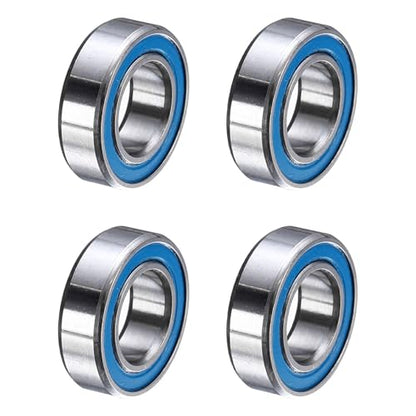 uxcell 4 Pcs MR137-2RS Deep Groove Micro Bearing, 7x13x4mm Double Rubber Sealed Chrome Steel Small Bearings (ABEC5, Z4 Low Noise) - size: MR137-2RS