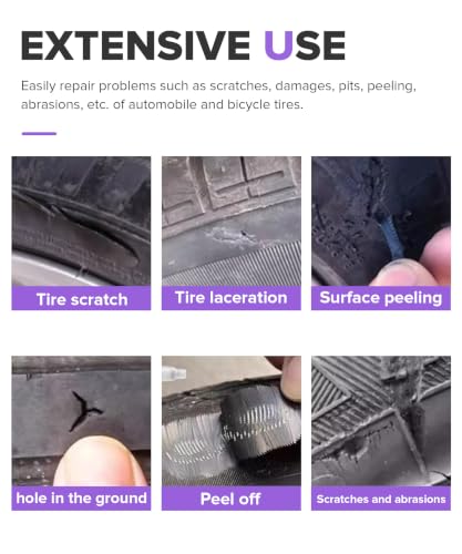 Rubber Cement,Car Accessories Universal Professional Waterproof Weather Resistance Tire Slime,Automotive Tire Repair Tools,Suitable for All Tires on Cars,Bicycles,Trucks,Motorcycles,Off-Road
