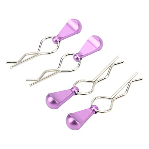 RC Car Body Clips Pull Tabs1/1 RC Body Clips Pins with Pull TabsBody with Tabs for 1/8 Car, /1RC Pins Tabs High Strength 4Pcs Great Durability (Violet) - color: Violet