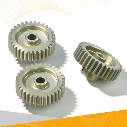 3PCS 48P Pinion Gear Set 7075 Aluminum Alloy 3.175mm Shaft 31T 32T 33T with Screws & Hex for 1/10 RC Arrma Traxxas HPI Sakura Losi Axial SCX10 Tamiya Monster Truck Buggy Motor Gears Upgrade - size: 31 32 33T