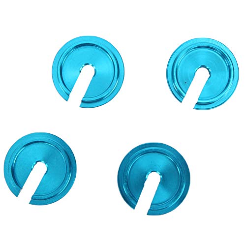 VGEBY 4Pcs Spring Retainers, Light Weight Aluminum Shock Retainers with Piston Heads RC Car Upgrade Accessory Fit for TRXXAS Slash 2WD RC Car Upgrade Accessory 3768(B Blue) Rc Lower Spring Retainer