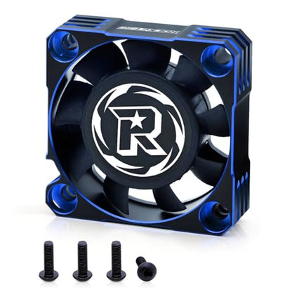 Surpass Hobby 40mm Motor Cooling Fan 16000RPM RC Cooling Fan Motor ESC Heat Dissipation for 1/10 1/8 RC Car (Black Blue) - style: Black Blue