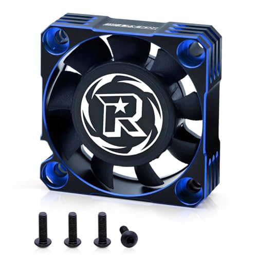 Surpass Hobby 40mm Motor Cooling Fan 16000RPM RC Cooling Fan Motor ESC Heat Dissipation for 1/10 1/8 RC Car (Black Blue) - style: Black Blue