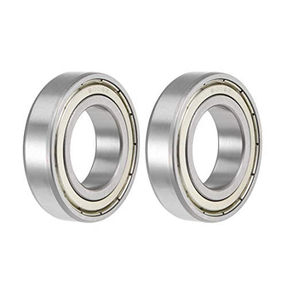 uxcell 6006ZZ Deep Groove Ball Bearings Z2 30mm X 55mm X 13mm Double Shielded Carbon Steel 2pcs - size: 30mmx55mmx13mm