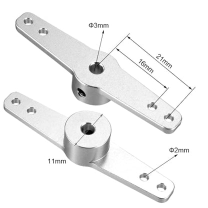 uxcell Aluminum Steering Arm, 3mm for RC Car Double Arm Horn Parts Rod