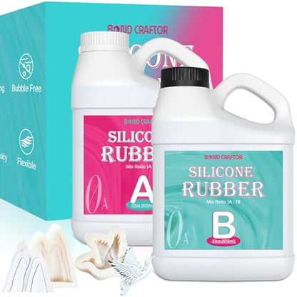 0A Liquid Silicone Mold Making Kit 66oz, Platinum Cure Rubber | Flexible Rubber for Resin Casting, 3D Candle, Soap & Food Molds, Safe & Non Toxic, 4H Fast Curing, High Tear Strength - size: 66oz