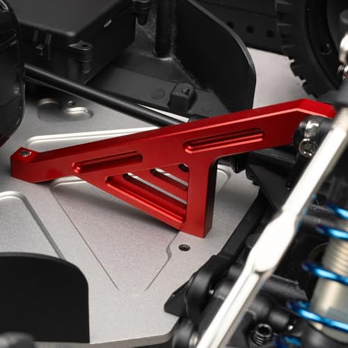 MOHERO Aluminum Alloy RC Rear Chassis Brace for 1/5 LOSI 5IVE-T 2.0 RC Truck Upgrade Part (Red) - color: Red - Rear