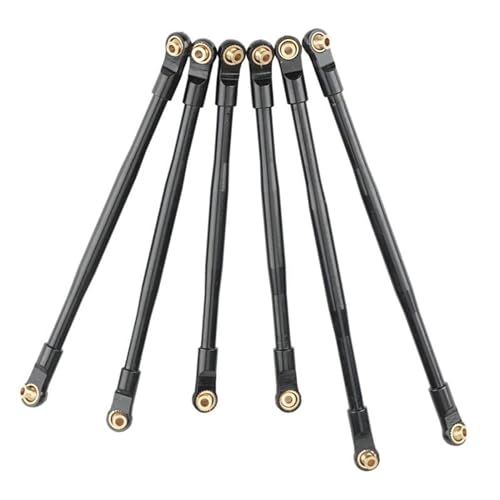 RC Tie Link Rods Compatible with AXIAL for RBX10 for Ryft 1/10 RC Crawler Upgrade Parts Accessories 6 Pcs Metal Link Rod Linkage Pull Rod Set(Gray) - color: Gray