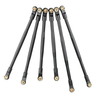 RC Tie Link Rods Compatible with AXIAL for RBX10 for Ryft 1/10 RC Crawler Upgrade Parts Accessories 6 Pcs Metal Link Rod Linkage Pull Rod Set(Gray) - color: Gray