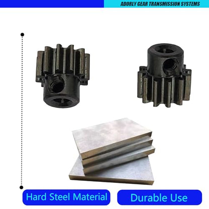 2Pcs 11T 32P Metal Steel Pinion Gear for Traxxas TRX4 TRX-4 TRX-6 RC Crawler Car Slash 4x4, Rustler Hoss,32-Pitch, Replace 6747 Pinion Gear Upgrade Parts