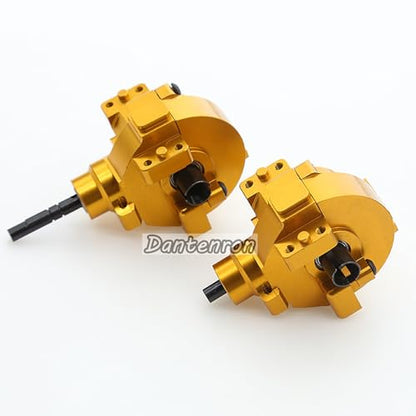 1/10 RC Electric Car Front Drive Diff Gear Box Assembly Set Upgraded Parts Compatible with 1:10 Car HSP Redcat Himoto Volcano EPX 94106 94107 94108 94111 94123 (Gold) - color: Gold