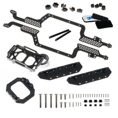 LCG Carbon Fiber Universal Chassis Frame Kit for 1/18 RC Crawler TRX4M Upgrade - size: A