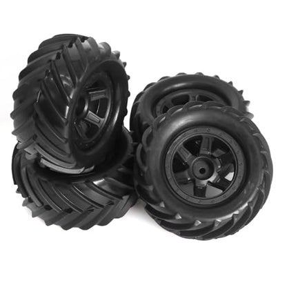 Compatible with TRAXXAS for MJX 16207 for SCY 16101 for HBX 1/16 RC Car Parts 4pcs 90mm Monster Truck for Buggy Tires Wheel 12mm Hex RC Assortment