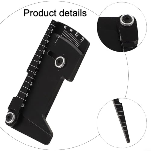 Adjustable Metal Camber Gauge for RC Cars, Wheel Rim Height Measuring Tool, Compact Alignment Setup Ruler for Remote Control Vehicles(Is black)