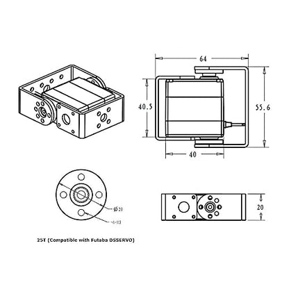 35KG High Torque Digital Servo Motor - Full Metal Gears, Waterproof, Includes Mounting Brackets for RC Robot - size: 35KG Red
