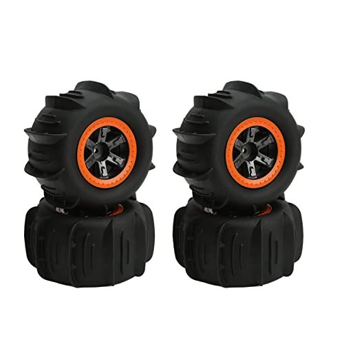 Jeanoko 1PCS RC Tires Car Beach Tires with Uneven Texture, RC Beach Wheel RC Beach Tires, Excellent Grip Stable for 1/10 RC Cars