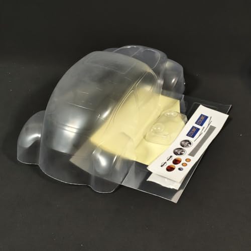 SANTAIZI 1/10 Scale Beetle Clear Body Shell Replacement for MT and Short Course Car Width 260mm with Decal Sheet