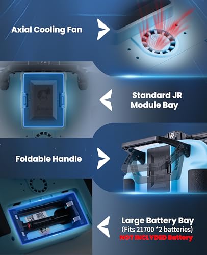 Jumper T15 2.4GHz ELRS Radio Transmitter with Nano Receiver,VS-M Hall Gimbal EdgeTX IPS Color Touchscreen Controller for FPV Drone/Fixed-Wing/Helicopter/Multirotor/RC Car Boat,Mode 2 (Blue)