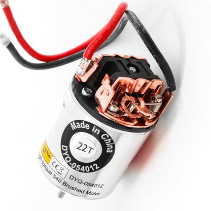 RC Motor 540 22T Brushed Motor Waterproof Stainless Steel Shell Brushed Motor Climbing Car Large Torque Motor Replacement for Axial SCX10 AXI03007 90046 Redcat Gen8 Tamiya TT02 - size: 22 T