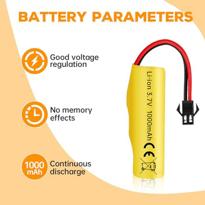 sea jump 5PCS 3.7V 1000mAh Li-ion Battery with 5in1 Charger for TB202 TB201 TM201 TM202 TC141 DE35 DE38 DE40 DE50 DE84 S767 SL-356A 1220A RC Stunt Car RC Toy Car RC Rolling Car Battery